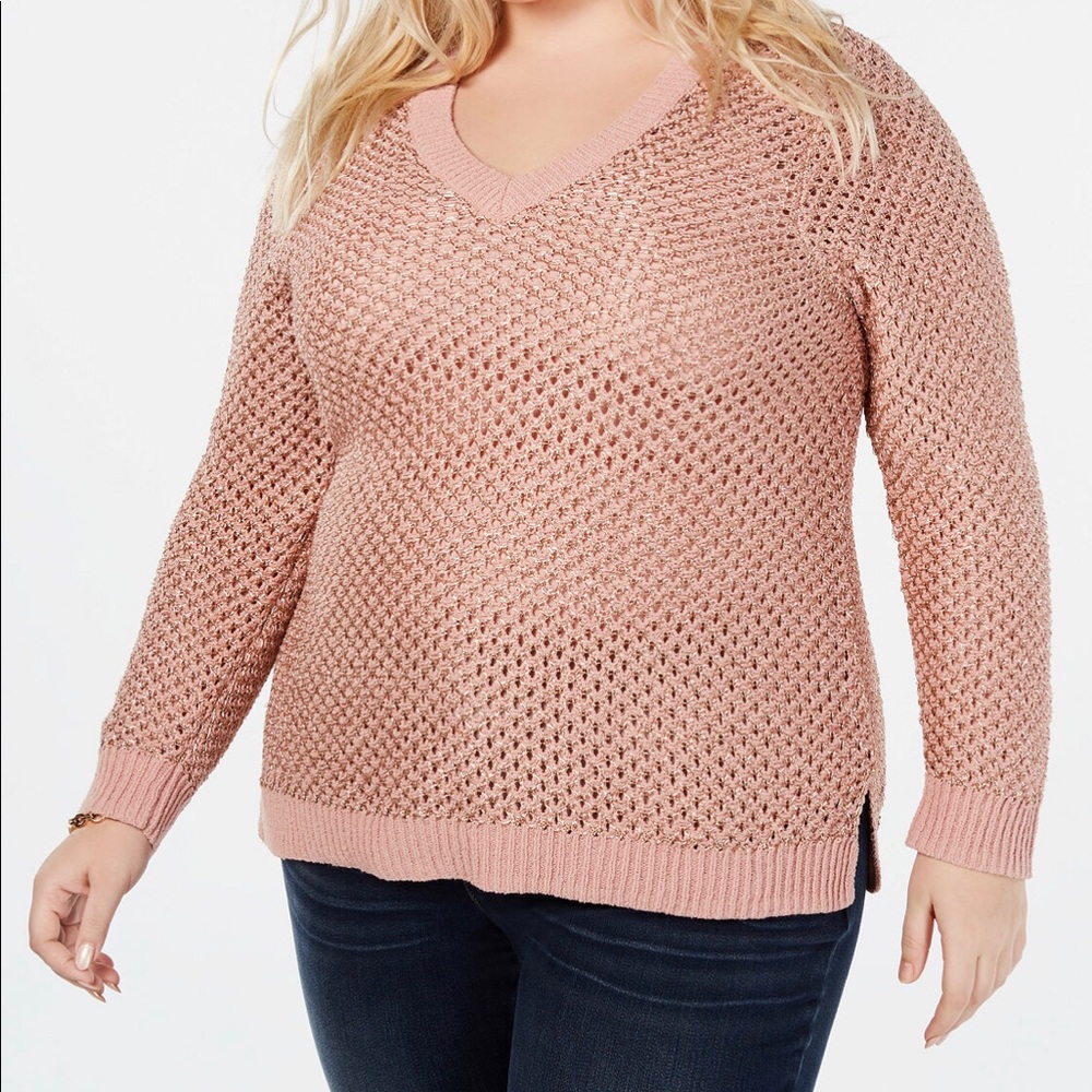 INC pointelle sweater